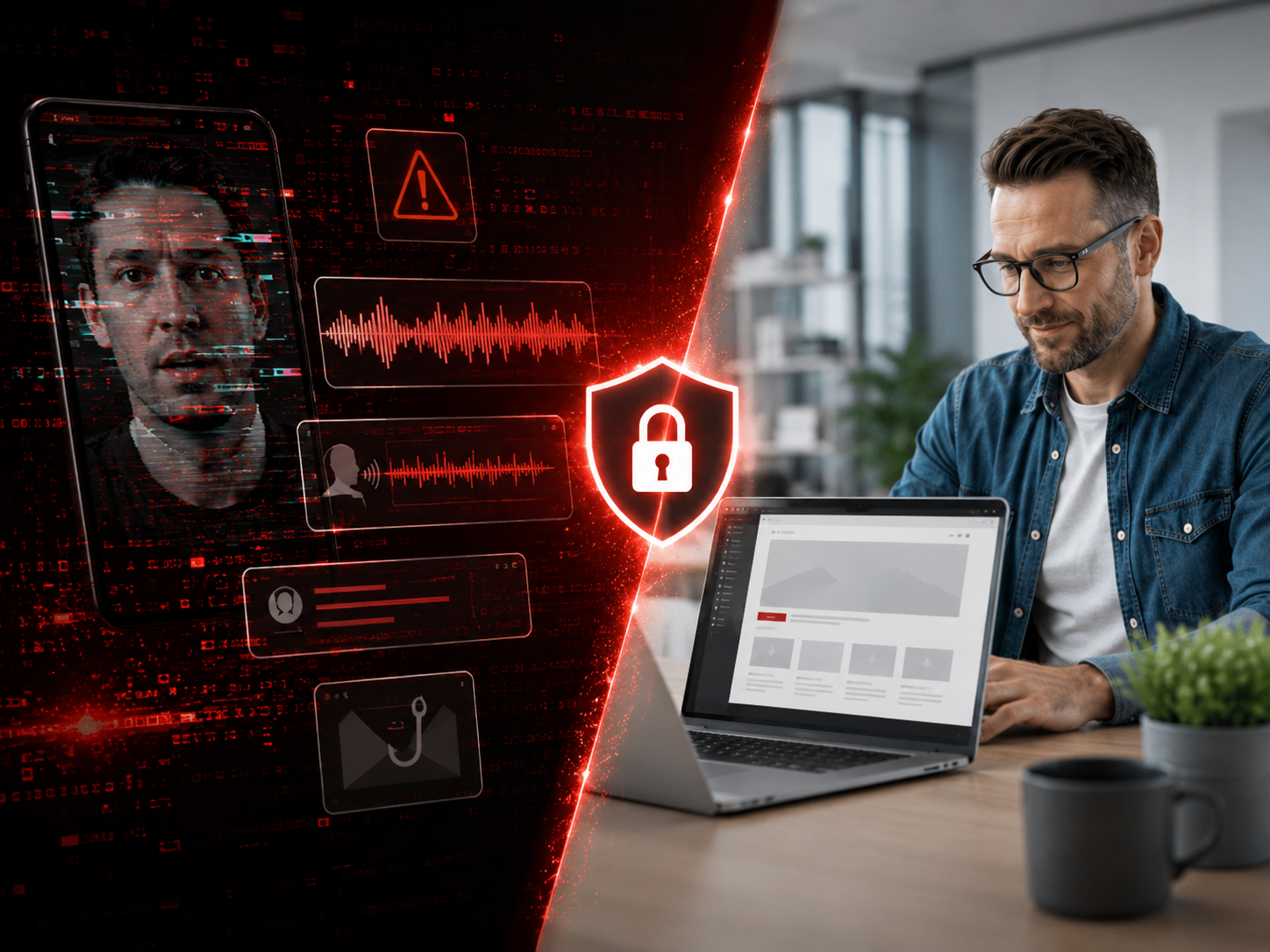 Website designer protected from AI impersonation and phishing threats