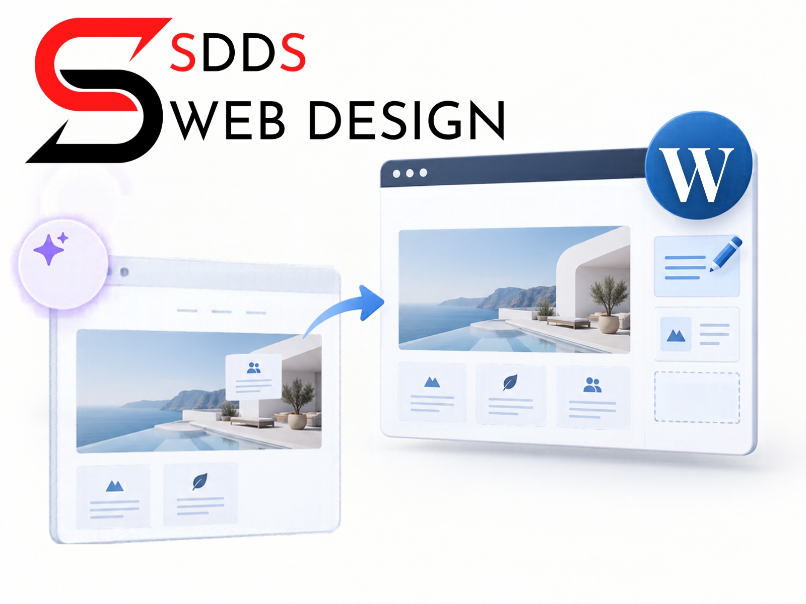 SDDS Web Design converts an AI-generated website into an editable WordPress website.